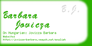 barbara jovicza business card
